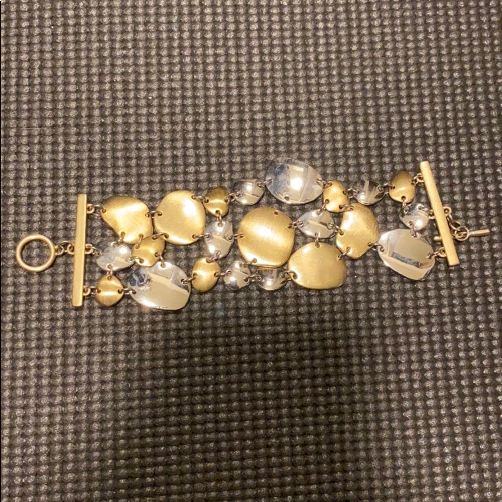 Silver and gold bracelet
